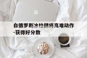 开云体育-白俄罗斯冰柱健将高难动作-获得好分数